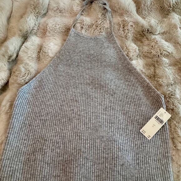 Anthropologie Gray Ribbed Tank Top - Picture 5 of 8